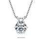 Moissanite Pendant Necklace 925 Sterling Silver Women