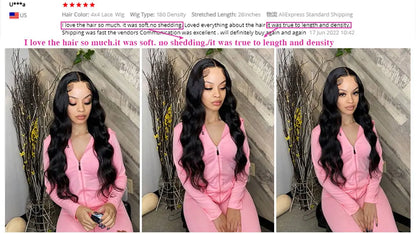 Body Wave Lace Front Wig Human Hair 200 Density
