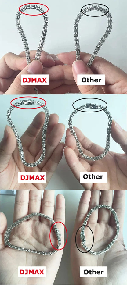 Moissanite Tennis Chain Bracelet in 925 Sterling Silver