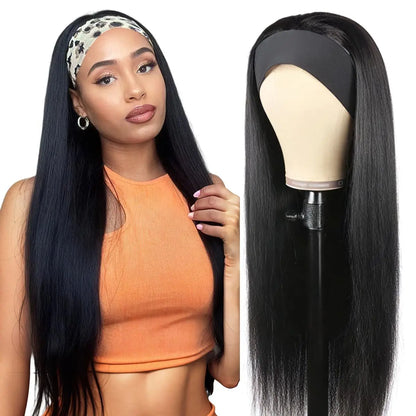 18 Inch Straight Headband Wig Brazilian Virgin Hair