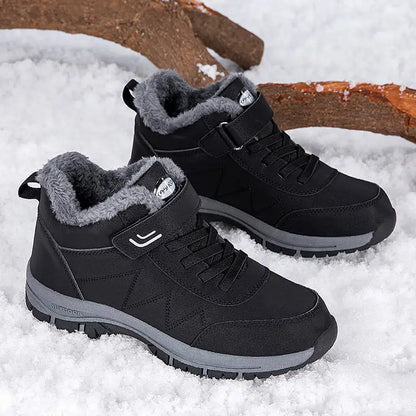Men's Winter Ankle Snow Boots with Plush Lining