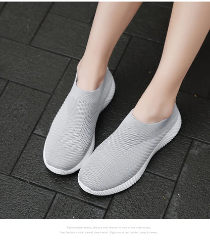 Pink Women Slip On Walking Shoes Lightweight EVA