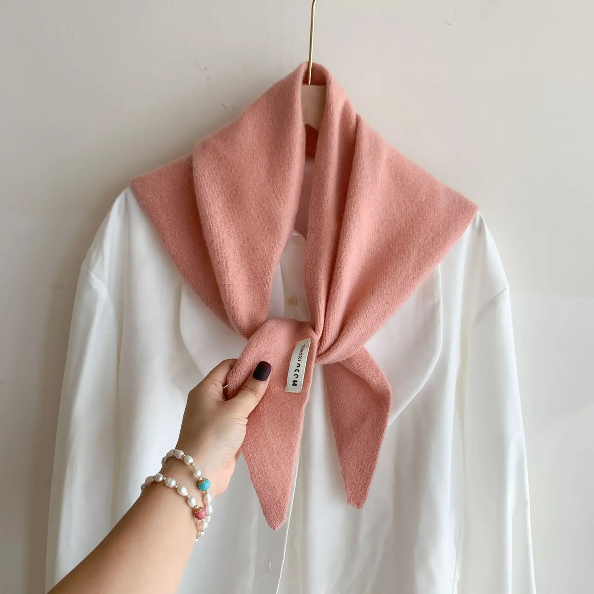 Wool Triangle Scarf for Women - Multi-functional Knitted Scarf