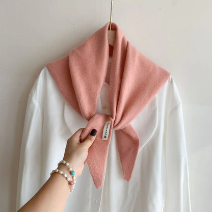 Wool Triangle Scarf for Women - Multi-functional Knitted Scarf