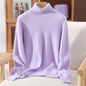 Mink Fur High Collar Pullover Sweater for Women