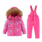 Kids Hooded Ski Suit Cotton Winter Outerwear