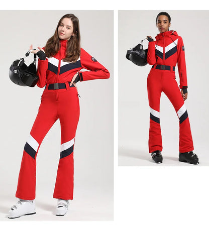 Gsou Women's Winter Snow Jumpsuit Waterproof Ski Suit