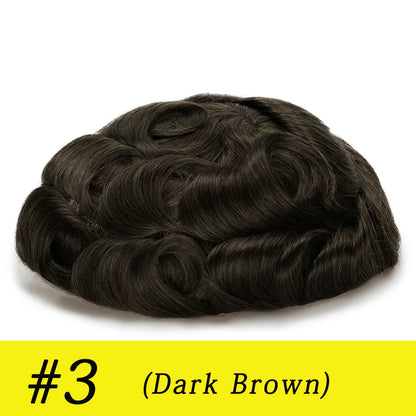 Thin Skin 0.03mm Natural Hair Toupee for Men