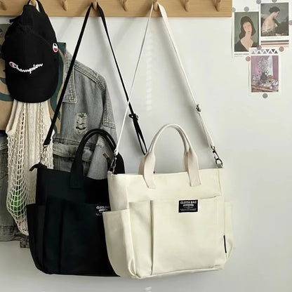 Canvas Large Capacity Commuter Shoulder Handbag