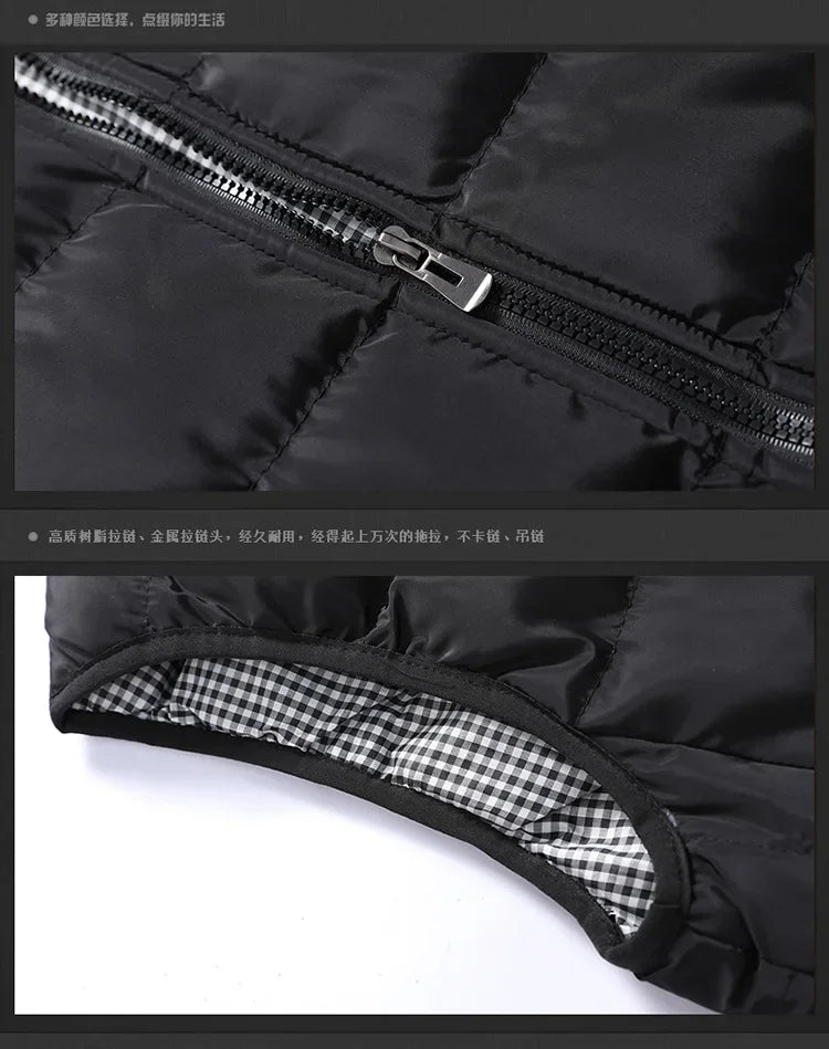 Men's Warm Embroidery Vest for Autumn and Winter