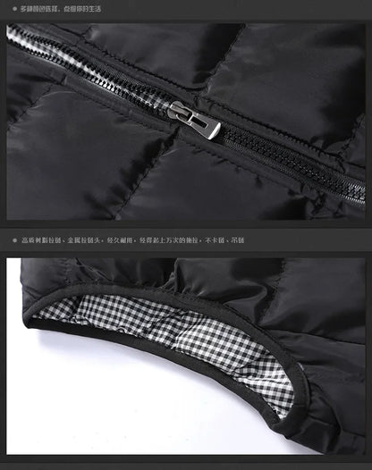 Men's Warm Embroidery Vest for Autumn and Winter