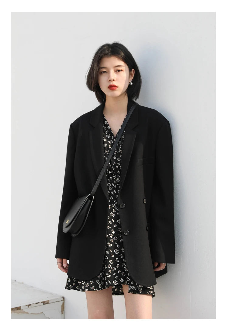 CHIC VEN Women's Solid Blazer Long Sleeve Office Wear