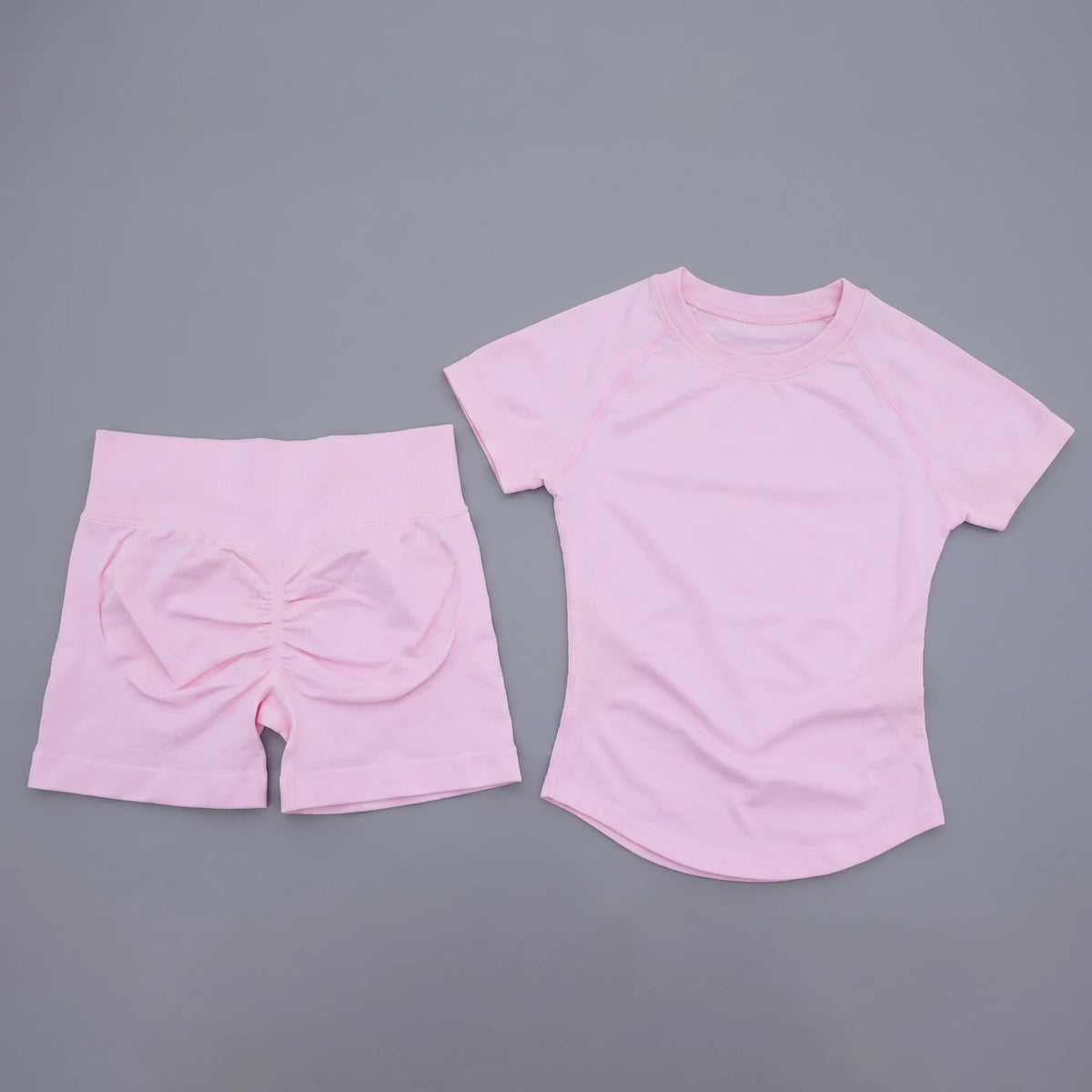 Seamless Yoga Top and Shorts Set for Women