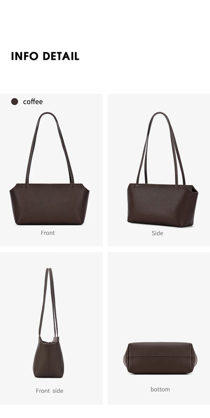 Genuine Cowhide Leather Mini Shoulder Tote Bag