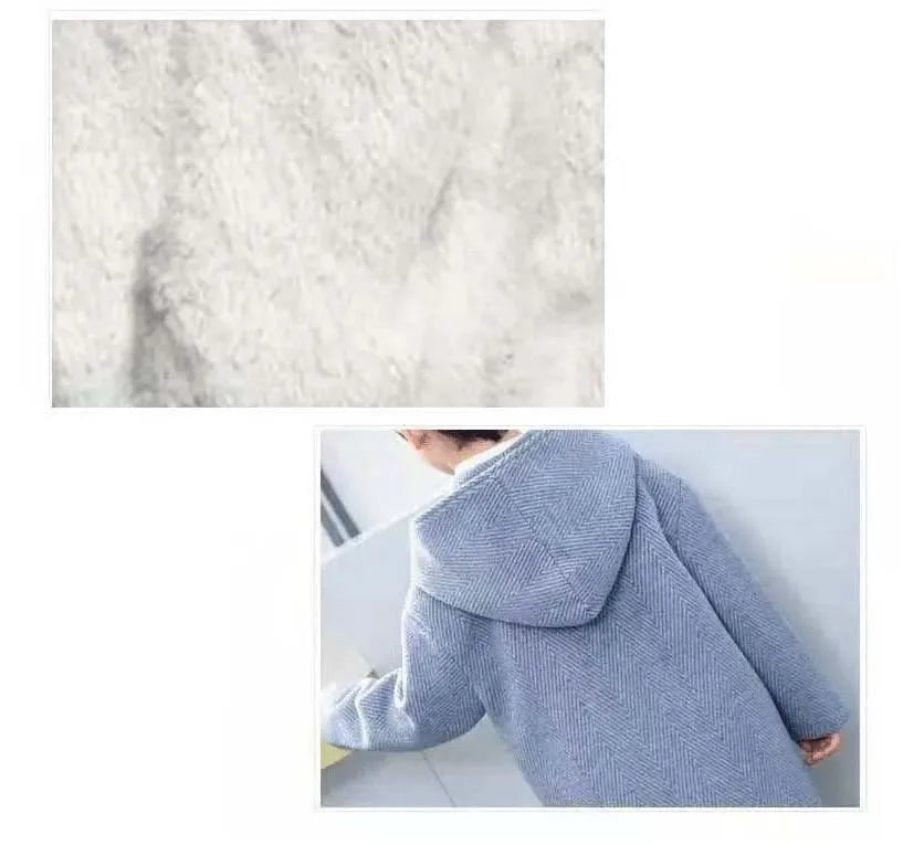 Winter Woolen Jacket for Boys Casual Hooded Coat