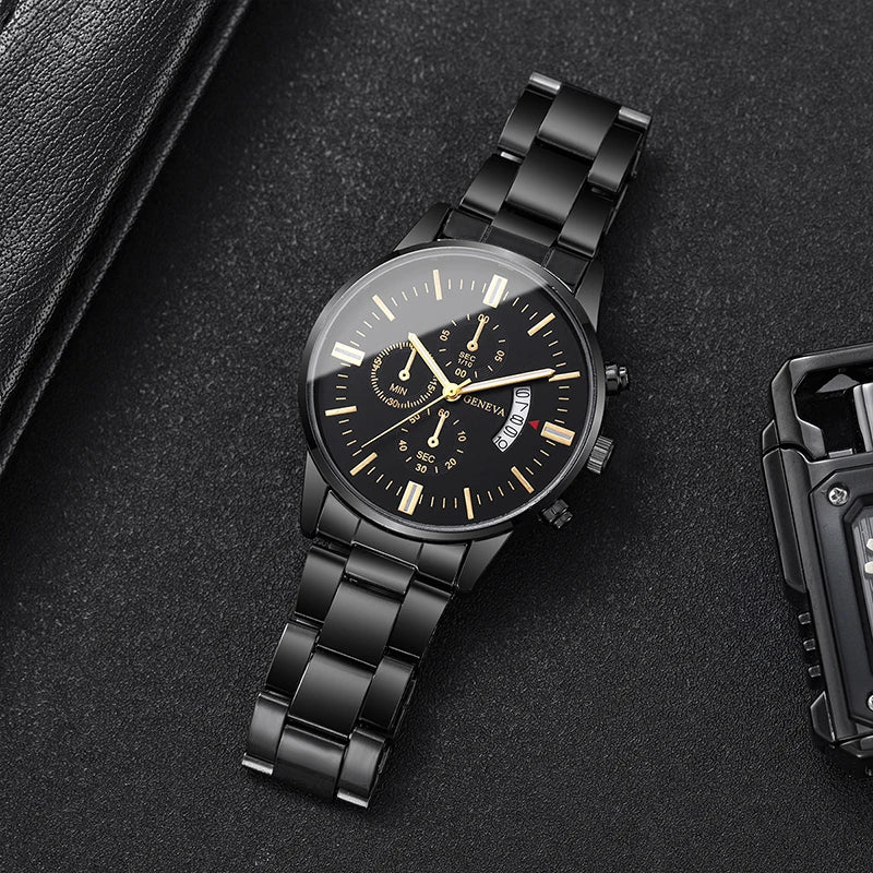 Luxury Stainless Steel Quartz Watch for Men