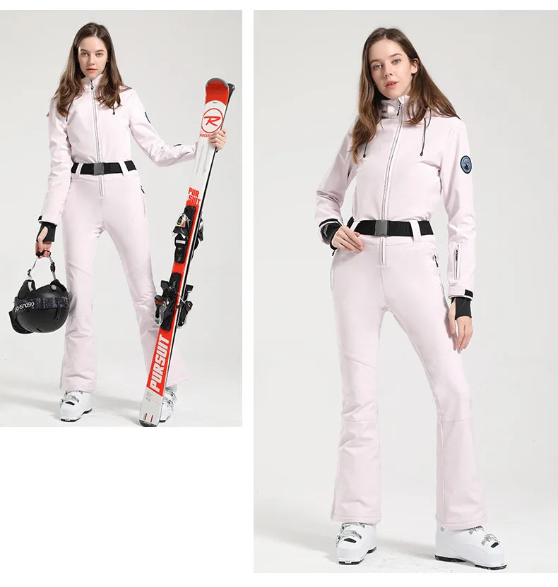 Gsou Women's Winter Snow Jumpsuit Waterproof Ski Suit