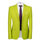 Men's Solid Color Formal Suit Jacket Slim Fit Blazer