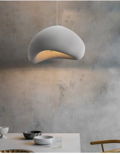 Nordic Wabi Sabi Pendant Lamp Brushed Nickel LED Chandelier