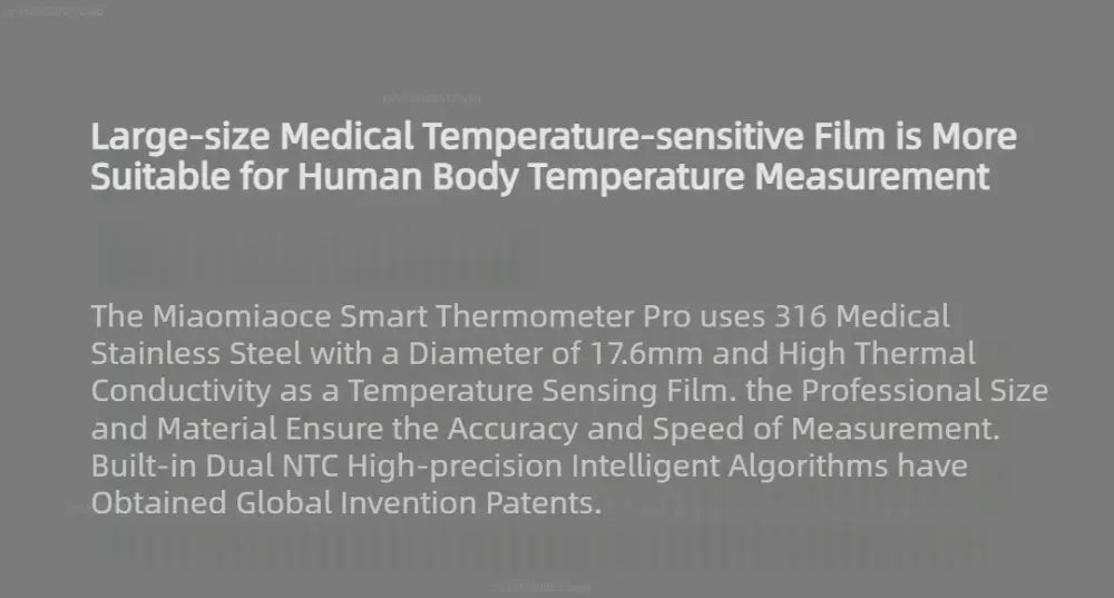 Miaomiaoce Smart Thermometer Pro with Fever Alarm
