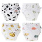 4PCS Reusable Cotton Baby Diapers for Potty Training