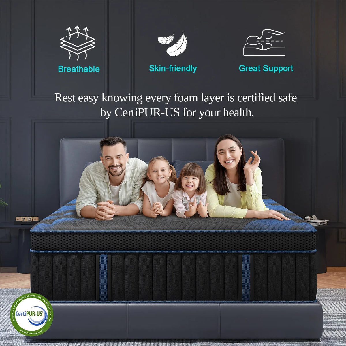 12 Inch Gel Memory Foam Hybrid Pocket Spring Mattress