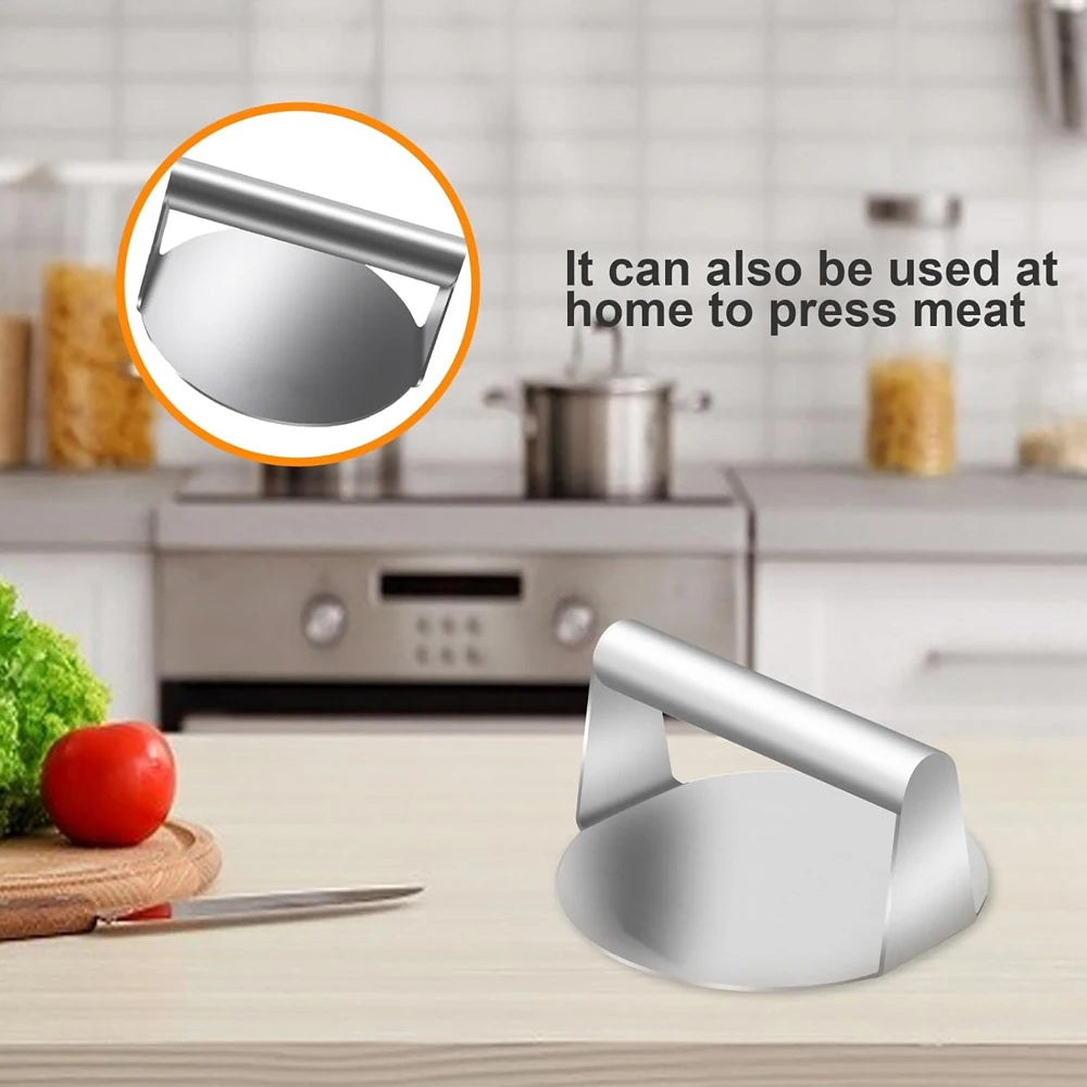 Stainless Steel Hamburger Meat Press Non-Stick Tool