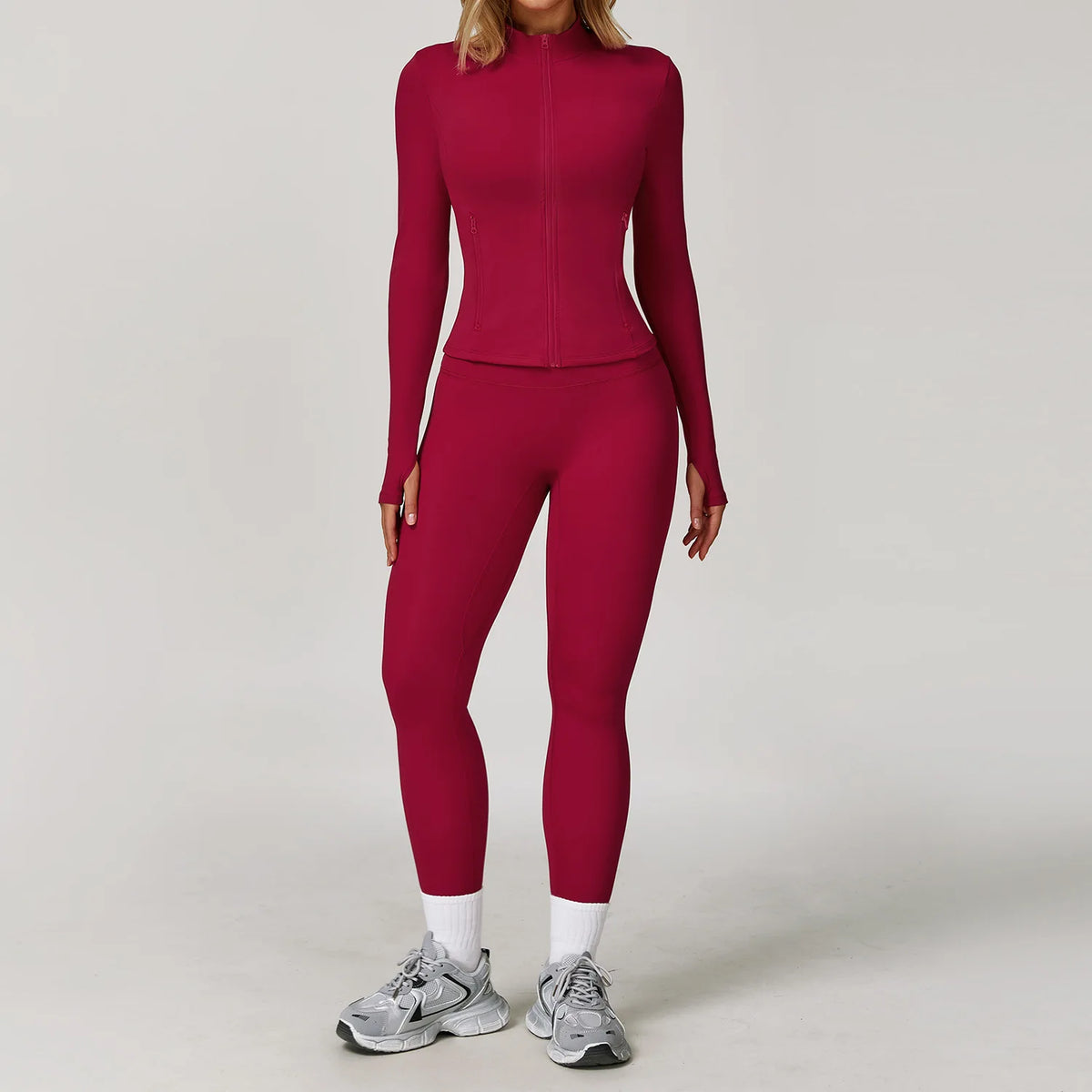 Yoga Suit Sports Set for Women Long Sleeve Athletic Wear