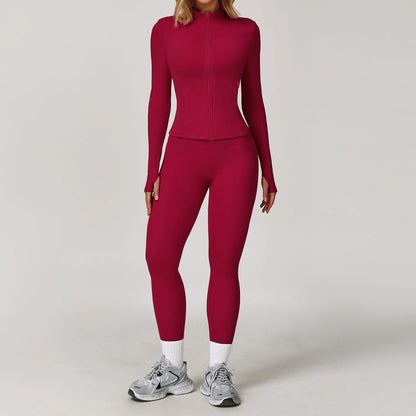 Yoga Suit Sports Set for Women Long Sleeve Athletic Wear