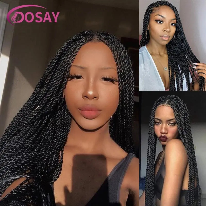 Twist Braided Lace Front Wig Synthetic Full Lace Wig