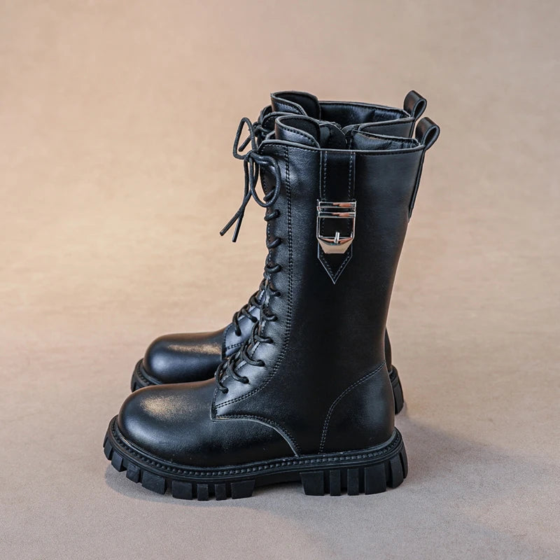 Elegant Zipper Baby Girl Casual Fashion Boots