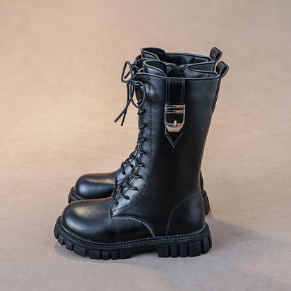 Elegant Zipper Baby Girl Casual Fashion Boots
