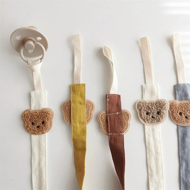Cute Bear Baby Pacifier Chain Clip Holder