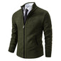 Men's Fleece Zipper Cardigan Casual Sports Coat