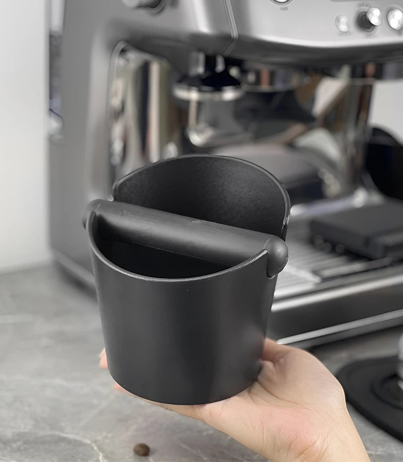 Coffee Knock Box Black ABS with Detachable Knock Bar