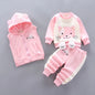 Children's Hooded Fleece Outfit Set for Toddlers