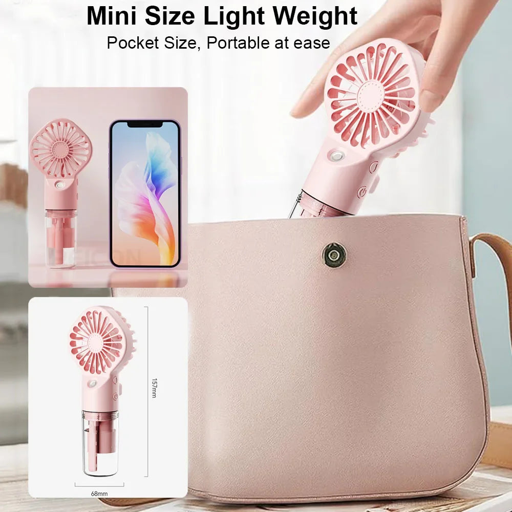 Portable Mini USB Rechargeable Humidifier Fan