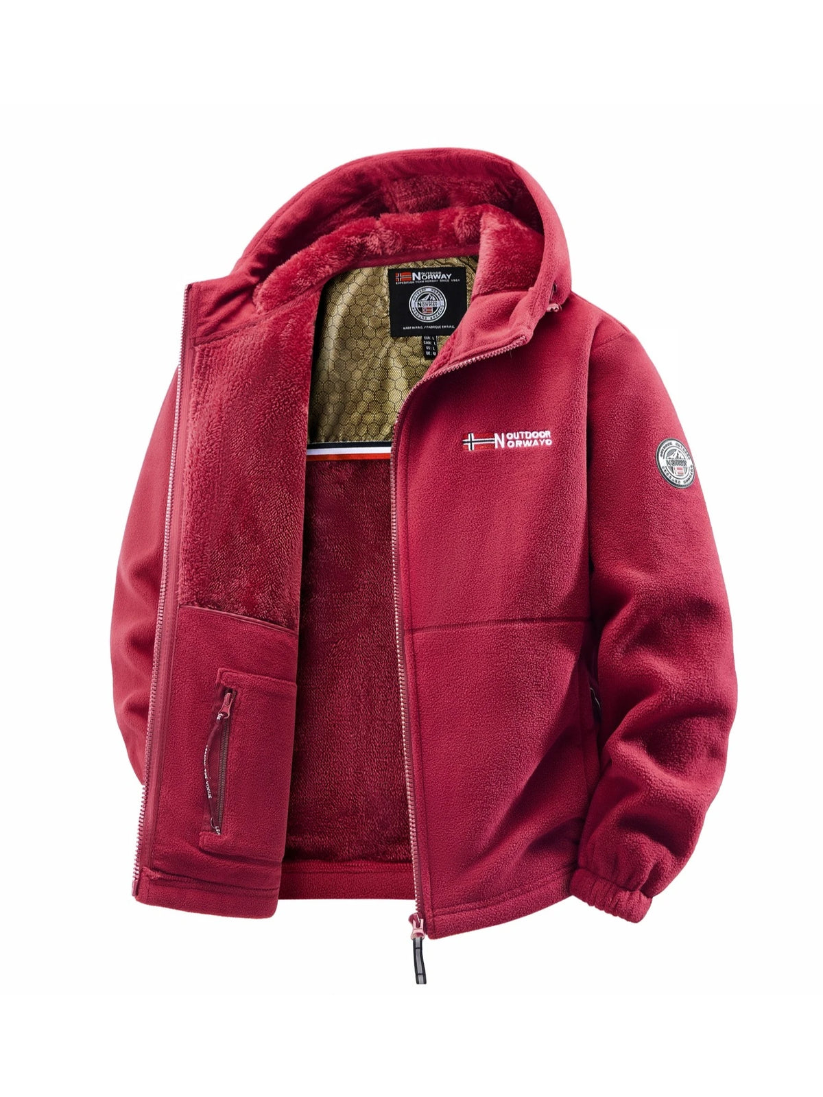 Men's Outdoor Hooded Jacket in Polyester