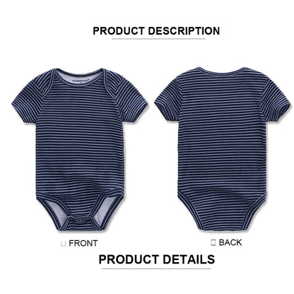 Kiddiezoom Cartoon Short Sleeve Baby Bodysuits 100% Cotton