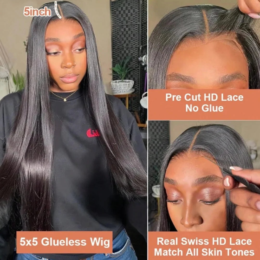 Brazilian Straight Human Hair Wig 13x4 Transparent Lace