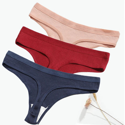 Women's Cotton Low Waist Briefs 3Pcs Set