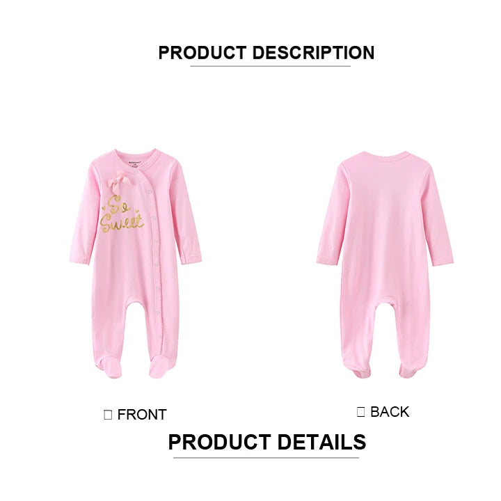 Kiddiezoom Unisex Cartoon Long Sleeve Romper 100% Cotton