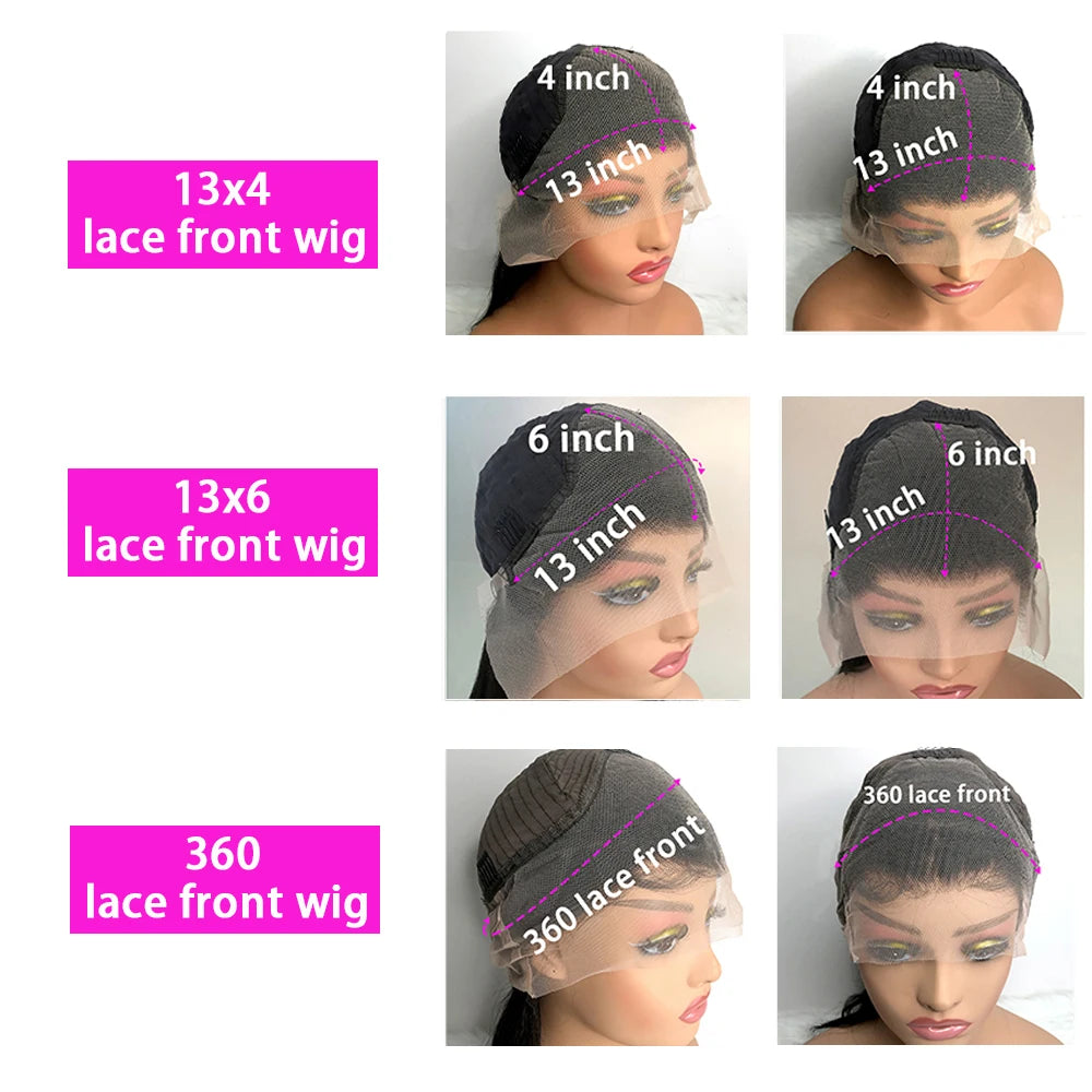 40 Inch 13x6 Deep Wave Lace Frontal Wig Human Hair