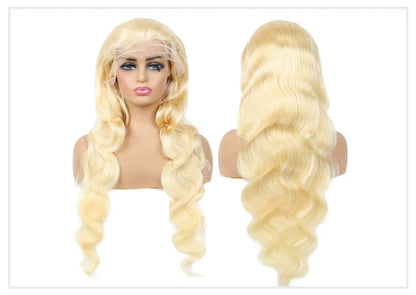 613 Honey Blonde Body Wave Human Hair Wig 360 Lace Frontal