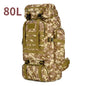 80L Tactical Mountaineering Backpack for Hiking Camping