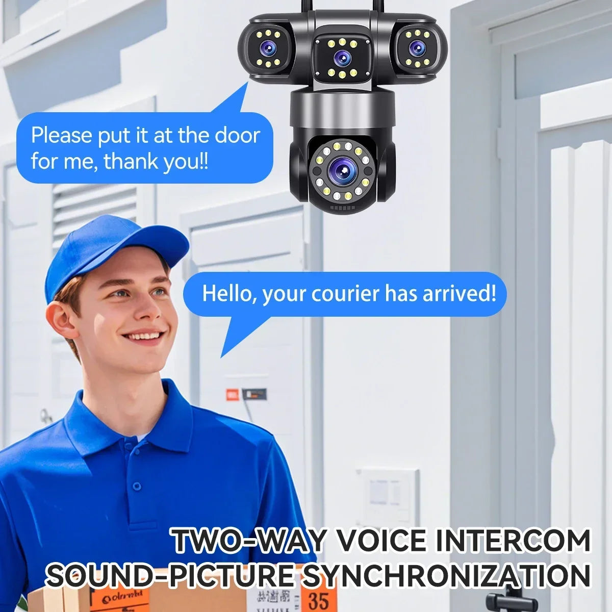 10K 20MP Outdoor WiFi PTZ Security Camera with 360° Zoom