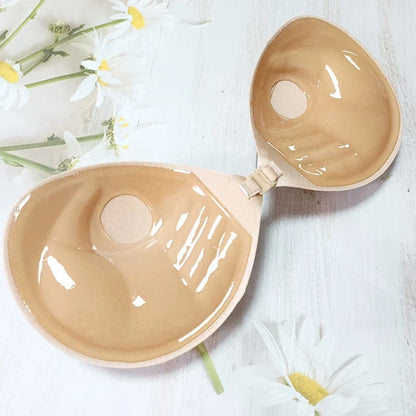 Silicone Push Up Bra for Women Strapless Natural Color