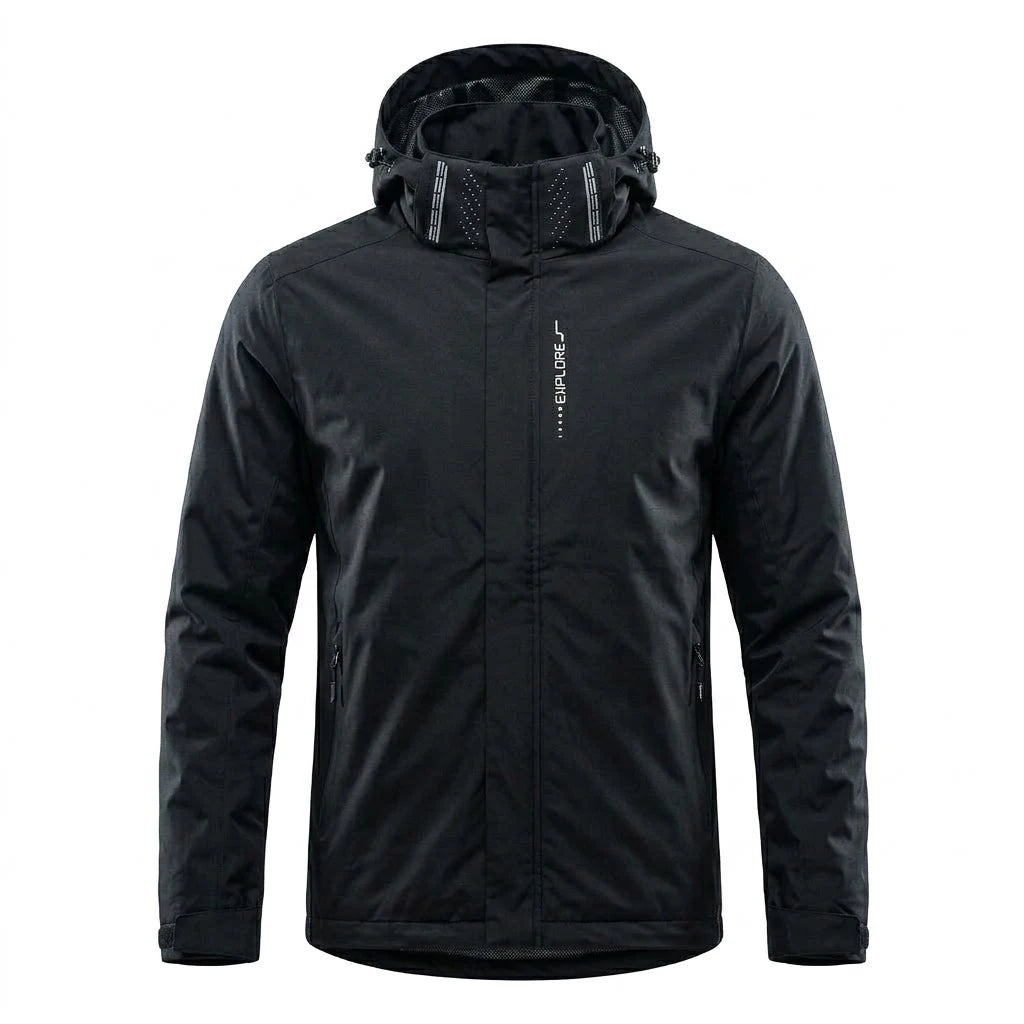 Men's Waterproof Windproof Hoodie Jacket for Outdoor Activities