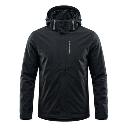 Men's Waterproof Windproof Hoodie Jacket for Outdoor Activities
