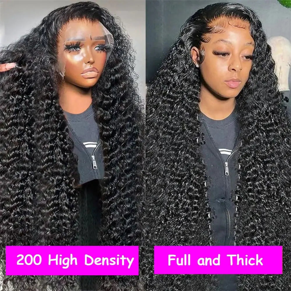 13x6 Glueless Brazilian Deep Wave Lace Frontal Wig